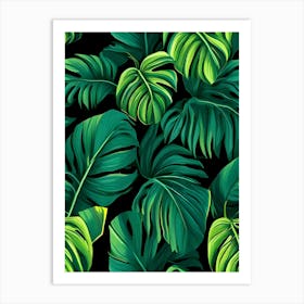 Tropical Leaf Pattern Art Print