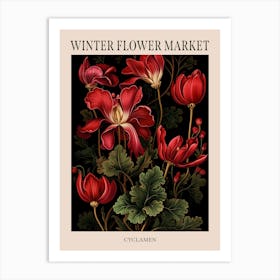 Cyclamen 1 Winter Flower Market Poster Art Print