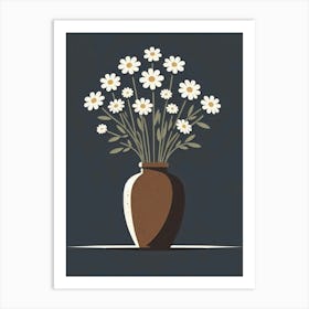 Daisies In A Vase 21 Art Print