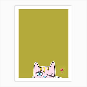 Cat With Blue Eyes Art Print