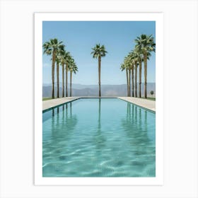 Palm Trees In The Pool Art Print