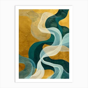 Abstract Wave Painting 7 Art Print
