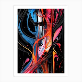 Neon Dreams Abstract 2 Art Print