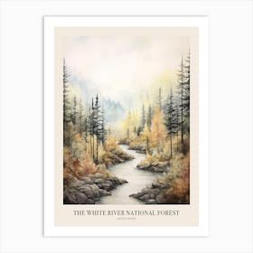 Autumn Forest Landscape The White River National Forest Poster Art Print