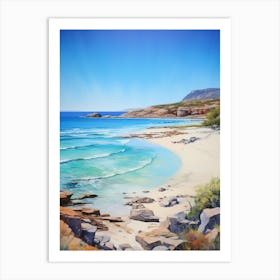 A Painting Of Elafonisi Beach, Crete Greece 3 Art Print