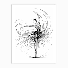 Ballerina Drawing 1 Art Print