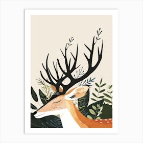 Deer Illustration 4 Art Print