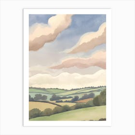 Field With Clouds Art Print