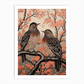 Two Birds Art Nouveau Poster 10 Art Print