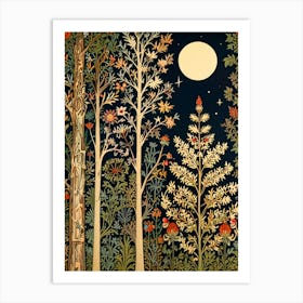 William Morris Moonlight In The Forest 25 Art Print