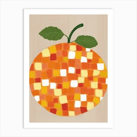 Orange Mosaic 2 Art Print