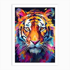 Tiger Art In Precisionism Style 1 Art Print