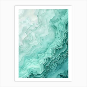 Abstract Wavy Pattern Art Print