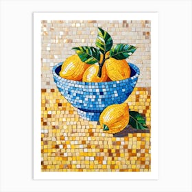 Lemons In A Bowl 2 Art Print