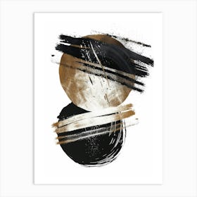 Black And Gold Abstract Painting 42 Art Print