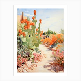 Desert Botanical Garden Usa Watercolour 4 Art Print