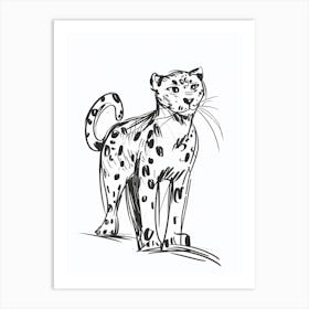 B&W Jaguar Art Print