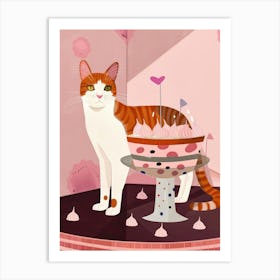 Cat And A Trifle Cake 5 Art Print