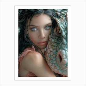 Lizard Girl Art Print