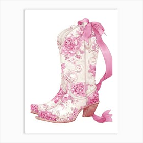 Pink Cowboy Boots 10 Affiche