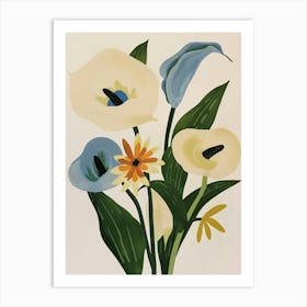 Painted Florals Calla Lily 4 Art Print