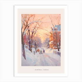 Dreamy Winter Painting Poster Montreal Canada 1 Art Print