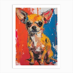 Chihuahua Acrylic Painting 5 Art Print