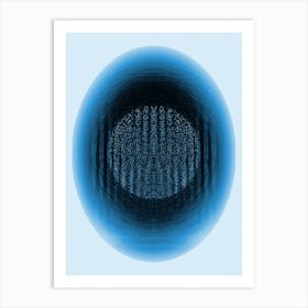 Dark Cosmic Egg Blue 1 Art Print