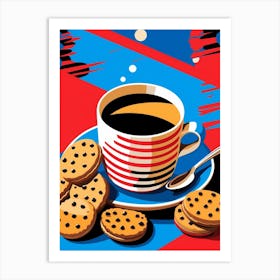 Cookies & Coffee Pop Art 2 Art Print