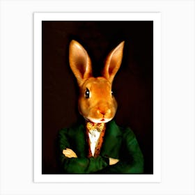 Buster The Magician Rabbit Pet Portraits Art Print