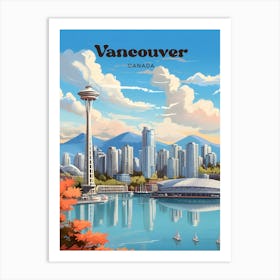 Vancouver Canada Urban Landscape Modern Travel Illustration Art Print