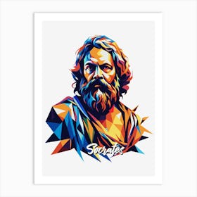 Socrates 01 Portrait WPAP Pop Art Art Print