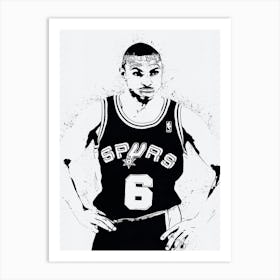 Avery Johnson San Antonio Spurs Art Print