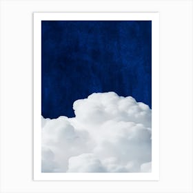 Cloud Navy Blue 1 Art Print