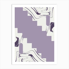 Lilac Marble Stairs Art Print
