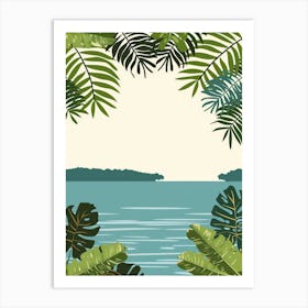 Tropical Background Vector Illustration Art Print