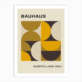 Bauhaus Minimalist Abstract Print 2 Mustard Art Print