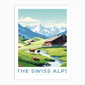 Switzerland Swiss Alps Travel Art Print