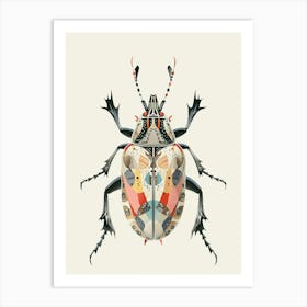 Colourful Insect Illustration Flea Beetle 14 Art Print