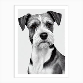 Cesky Terrier B&W Pencil Dog Art Print