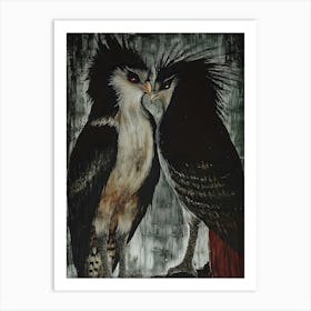 Dark Gothic Two Eagles Art Print