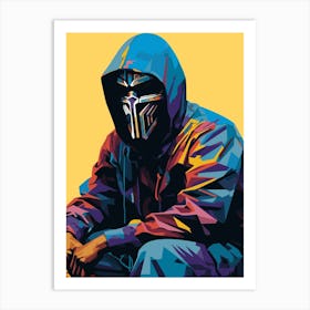 Hooded Rapper Art Print