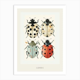 Colourful Insect Illustration Ladybug 11 Poster Art Print
