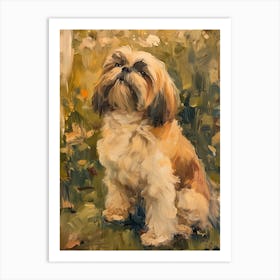 Shih Tzu Acrylic Painting 3 Art Print