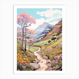 Lares Trek Peru Hike Illustration Art Print