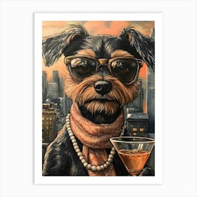 Fancy Airedale 1 Art Print