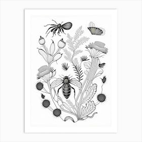 Larva Bees 4 William Morris Style Art Print