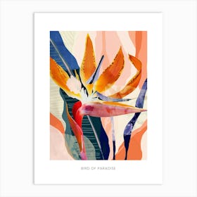 Colourful Flower Illustration Poster Bird Of Paradise 1 Art Print