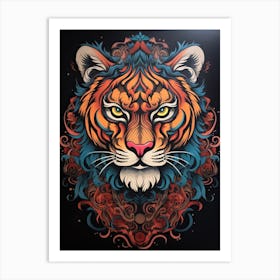 Tiger Art In Symbolism Style 2 Art Print