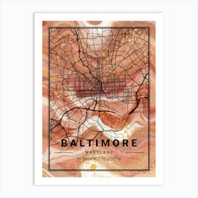 Baltimore Map Art Print